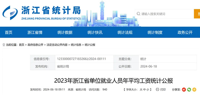 最新！2023年浙江省平均工資出爐！你是什么段位？社?；鶖?shù)也要跟著調(diào)整了？